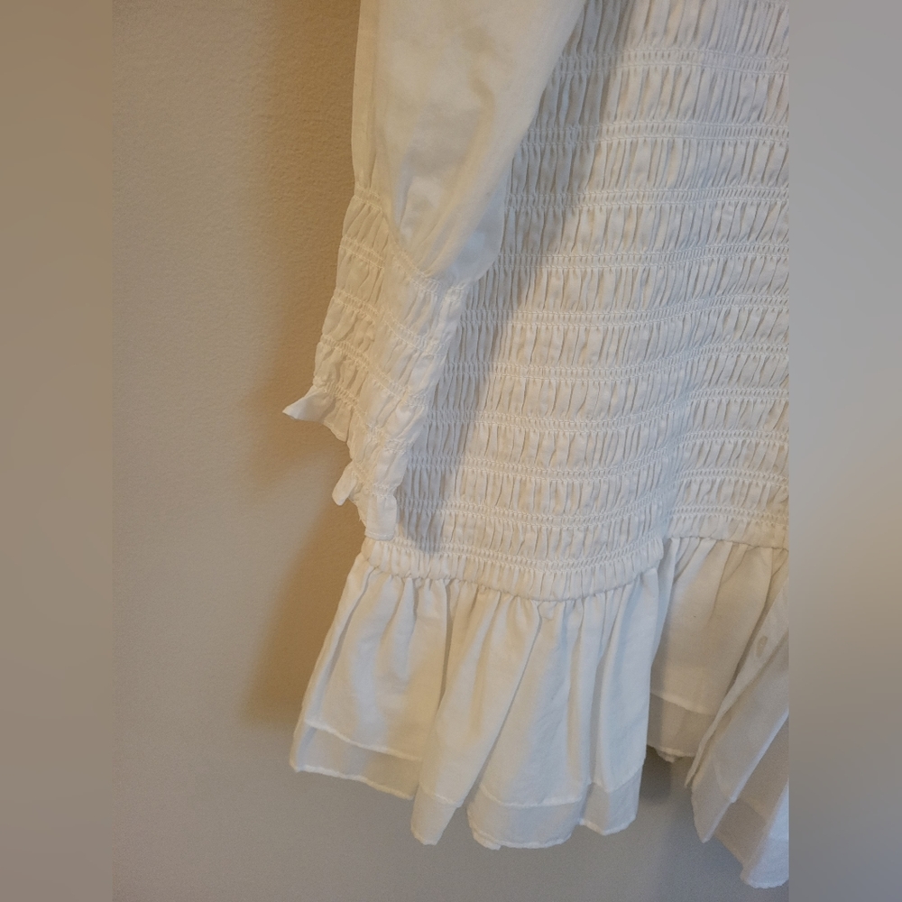 Veronica Beard Kelsey smocked cotton dress size 12 - Picture 2 of 9